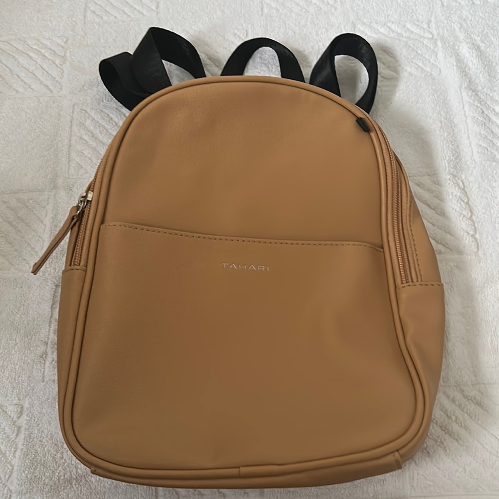 Tahari mini backpack color beige